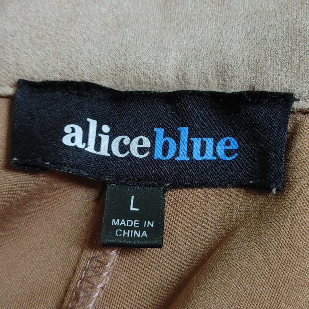 Alice Blue Faux Suede Beige Coat size Large - Picture 7 of 9